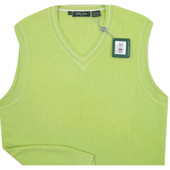 New $179 Bobby Jones Collection Vest!MediumGreenV Neck100% Pima Cotton